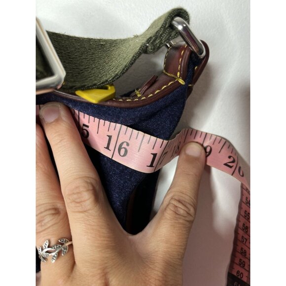 Kipling Crossbody Handbag Tote Purse Navy With Yellow Accents EUC - Picture 14 of 16